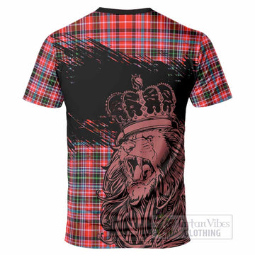 Straiton Tartan Crest T-Shirt Crowned Lion Heritage Style