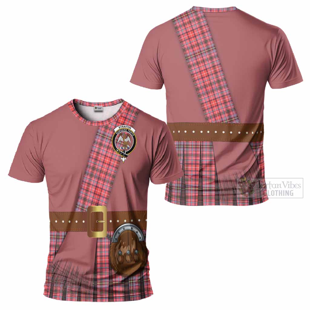 Straiton Tartan Crest T-Shirt Kilt Costume Style