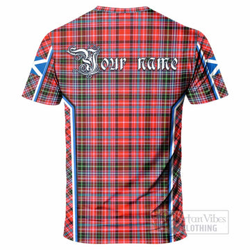 Straiton Tartan Crest T-shirt Scotland Coat of Arm Flag Style - Tartan Vibes Clothing