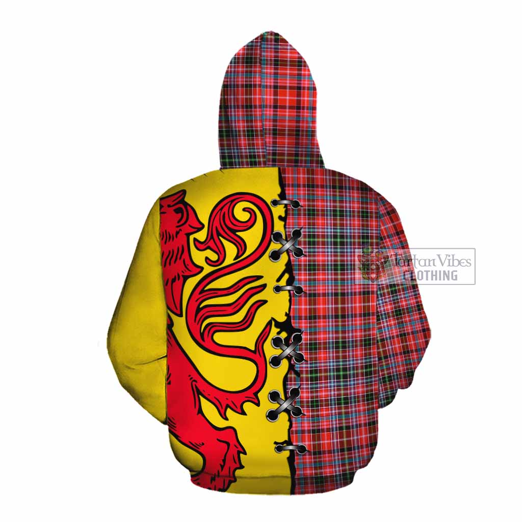 Straiton Tartan Family Crest Cotton Hoodie Lion Rampant Honor - Tartan Vibes Clothing