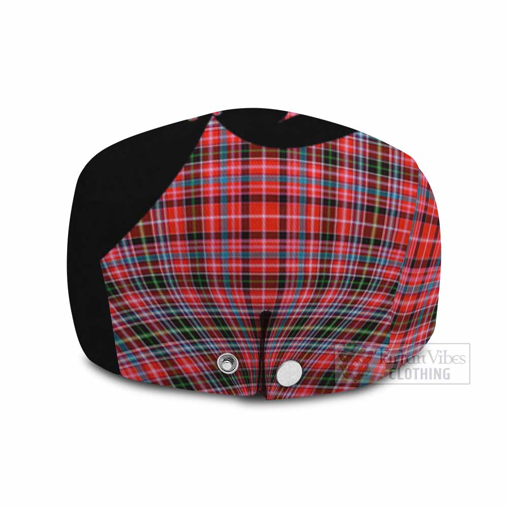 Straiton Tartan Family Crest Flat Cap, Jeff Cap Scotland Thistle Floral