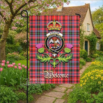 Straiton Tartan Family Crest Garden Flag Royal Thistle Welcome Style - Tartan Vibes Clothing