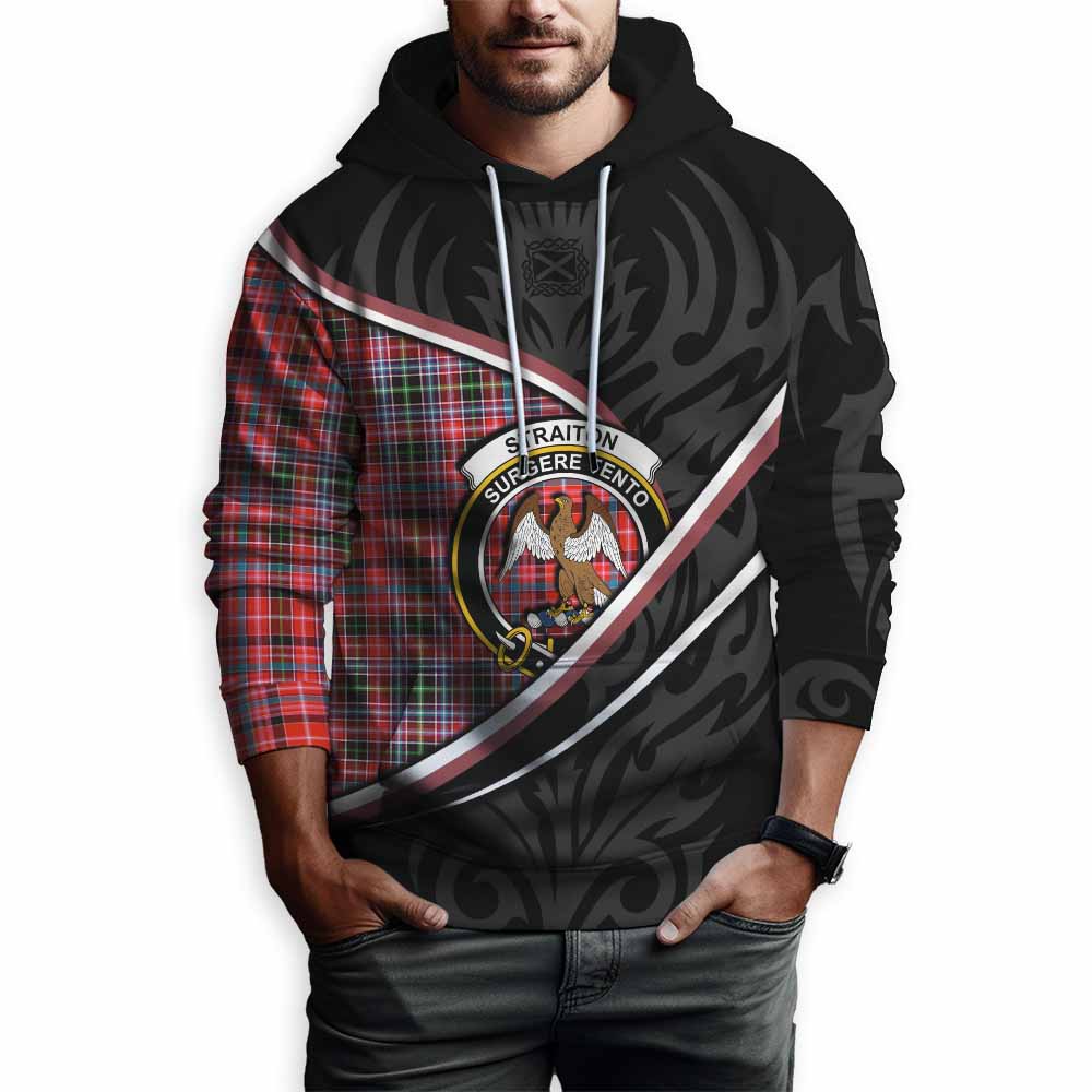 Straiton Tartan Family Crest Hoodie Celtic Scottish Thistle Floral - Tartan Vibes Clothing