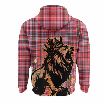 Straiton Tartan Family Crest Hoodie Crowned Lion Roaring