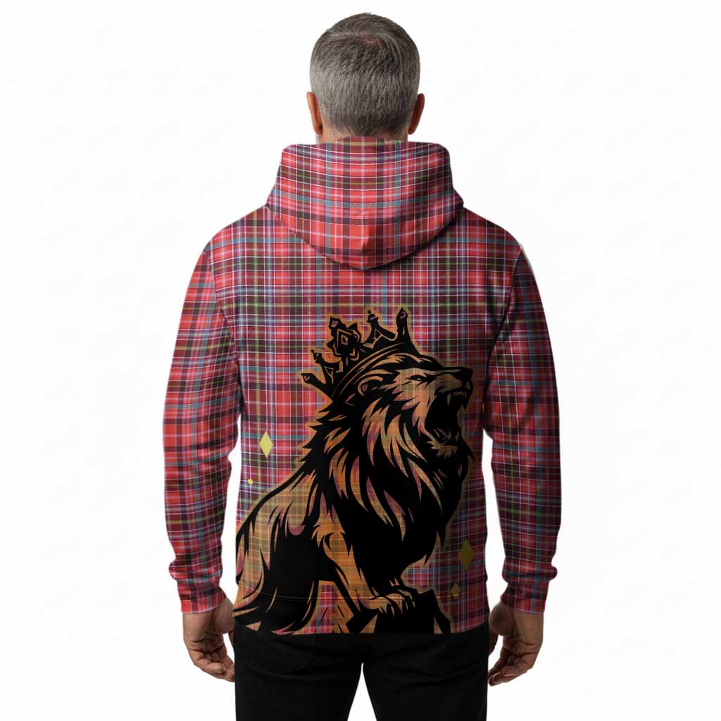 Straiton Tartan Family Crest Hoodie Crowned Lion Roaring