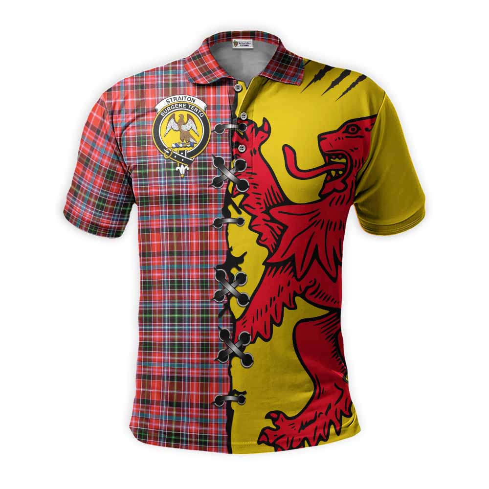 Straiton Tartan Family Crest Polo Shirt Lion Rampant Honor - Tartan Vibes Clothing