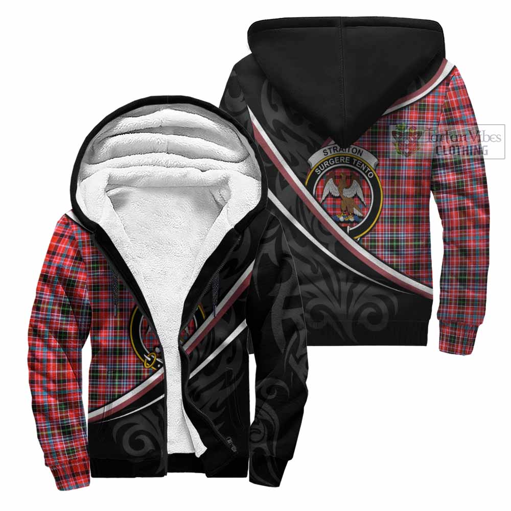 Straiton Tartan Family Crest Sherpa Hoodie Celtic Scottish Thistle Floral - Tartan Vibes Clothing