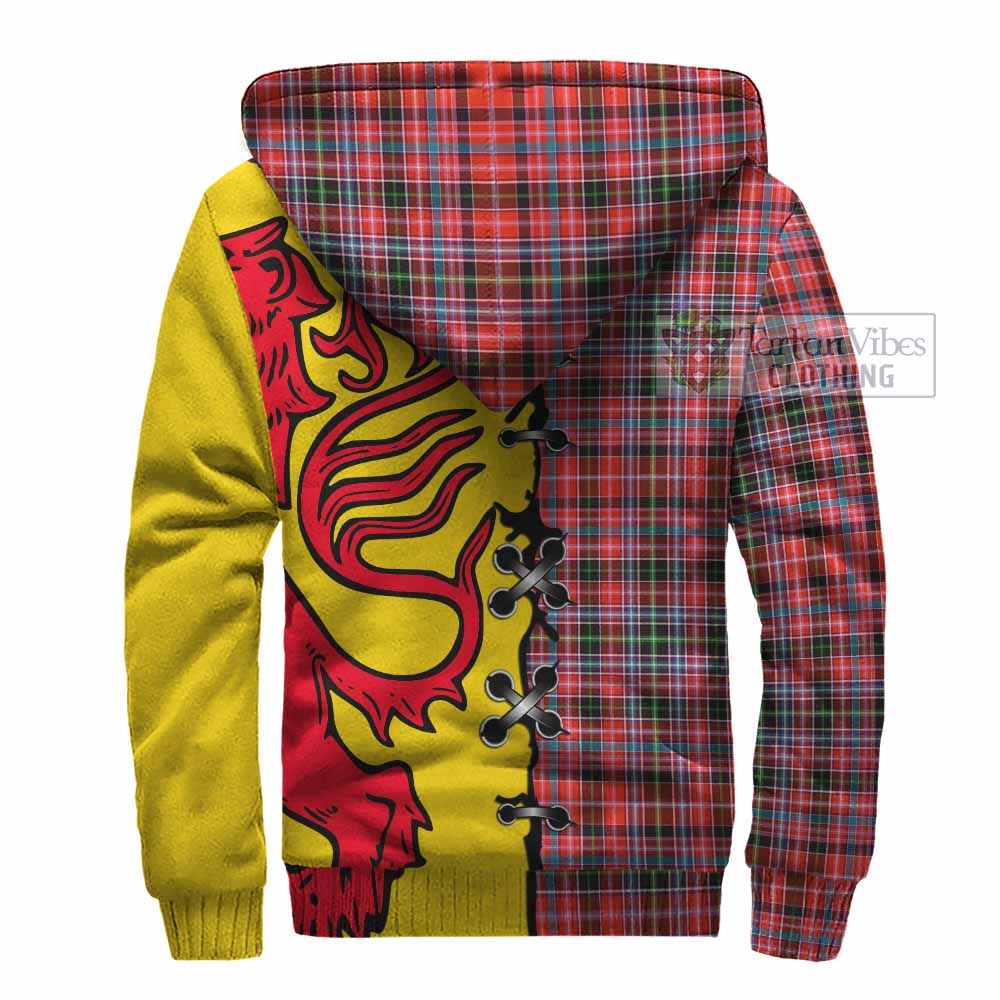 Straiton Tartan Family Crest Sherpa Hoodie Lion Rampant Honor - Tartan Vibes Clothing