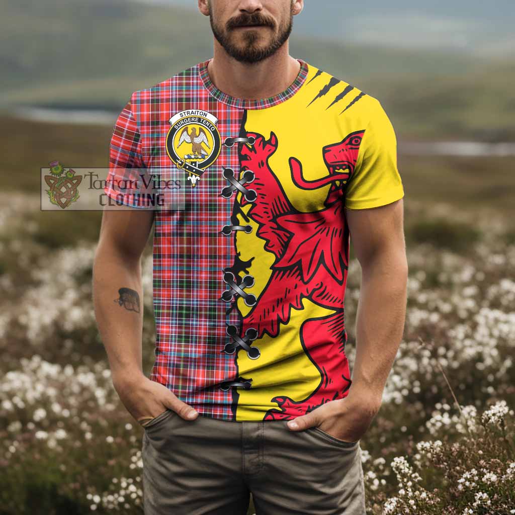 Straiton Tartan Family Crest T-shirt Lion Rampant Honor - Tartan Vibes Clothing