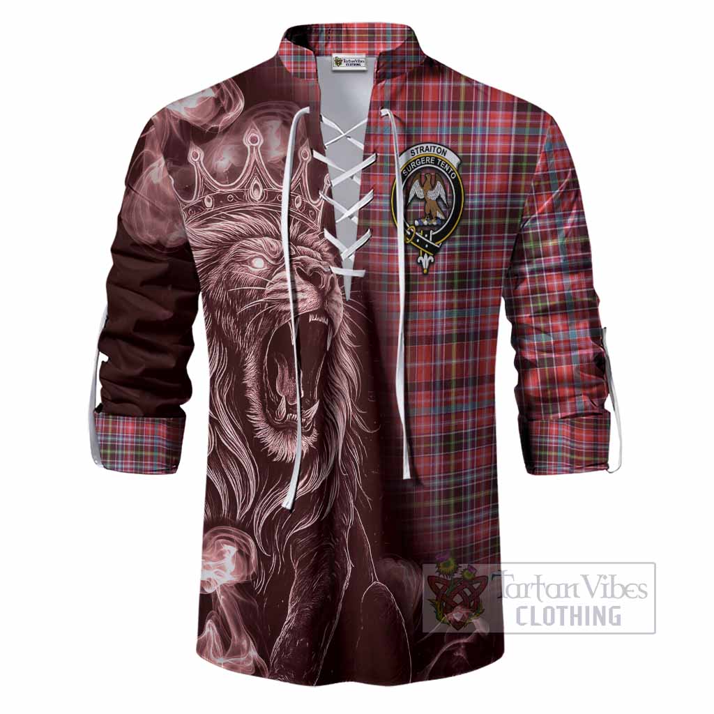 Straiton Tartan Ghillie Shirt Roaring Lion Heritage