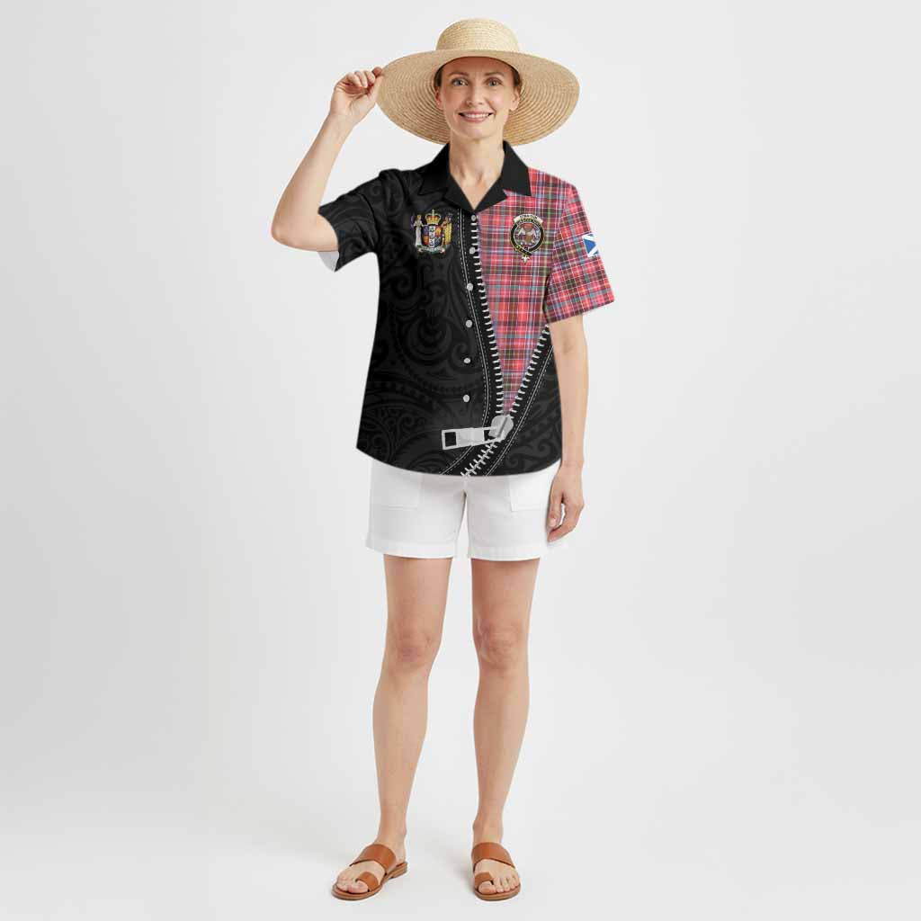 Straiton Tartan Hawaiian Shirt New Zealand Pattern Unique Zipper Stylized