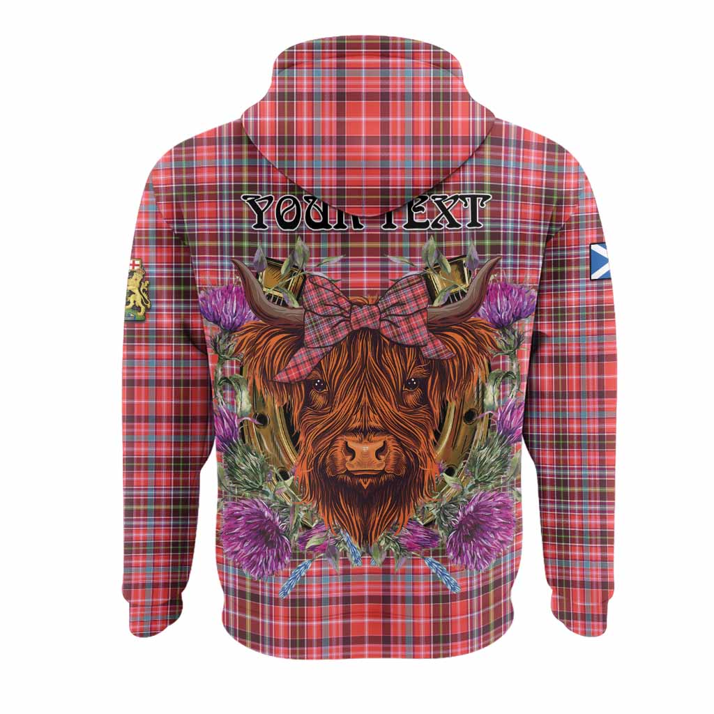 Straiton Tartan Hoodie Scottish Thistle Heilan Coo