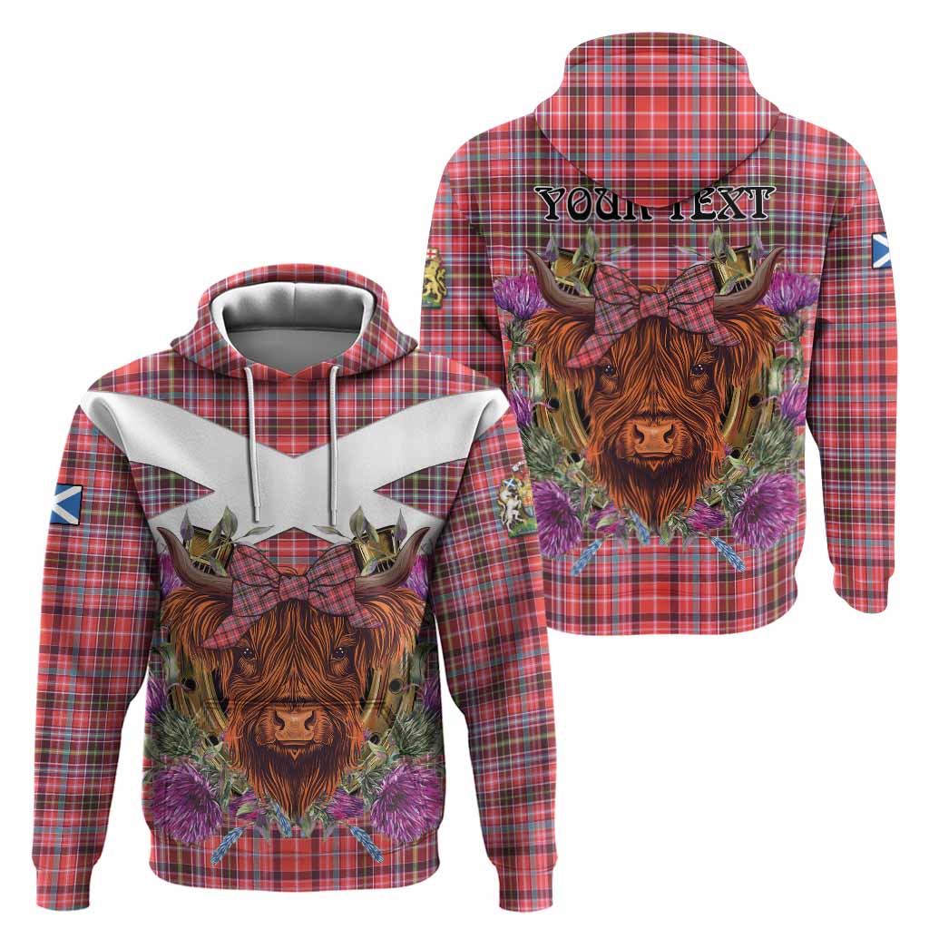 Straiton Tartan Hoodie Scottish Thistle Heilan Coo