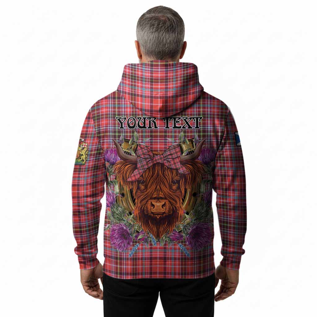 Straiton Tartan Hoodie Scottish Thistle Heilan Coo
