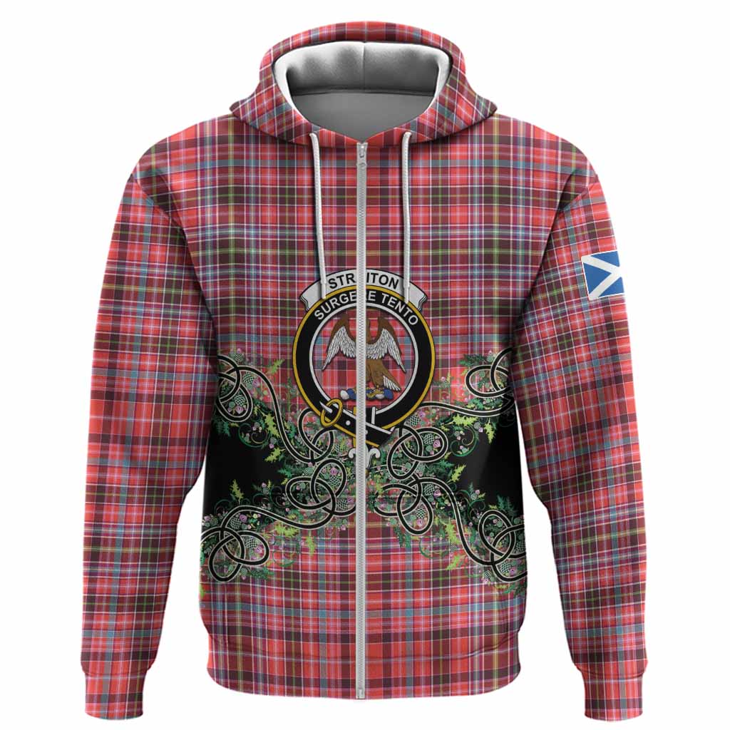 Straiton Tartan Hoodie Thistle Scottish Spirit
