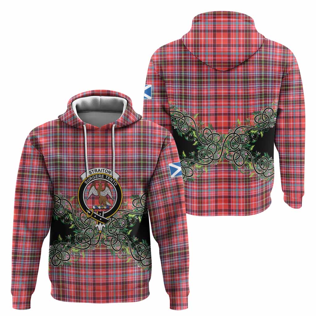 Straiton Tartan Hoodie Thistle Scottish Spirit