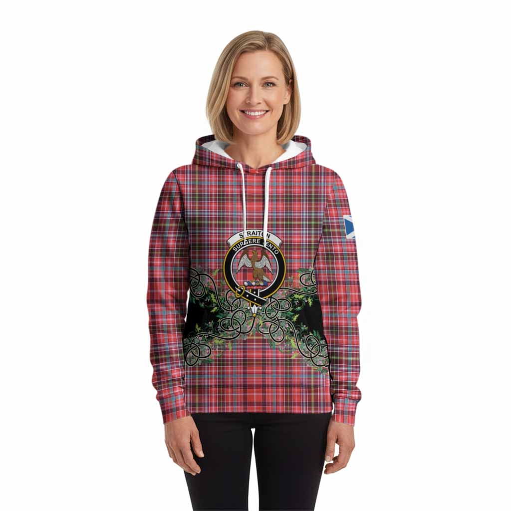 Straiton Tartan Hoodie Thistle Scottish Spirit
