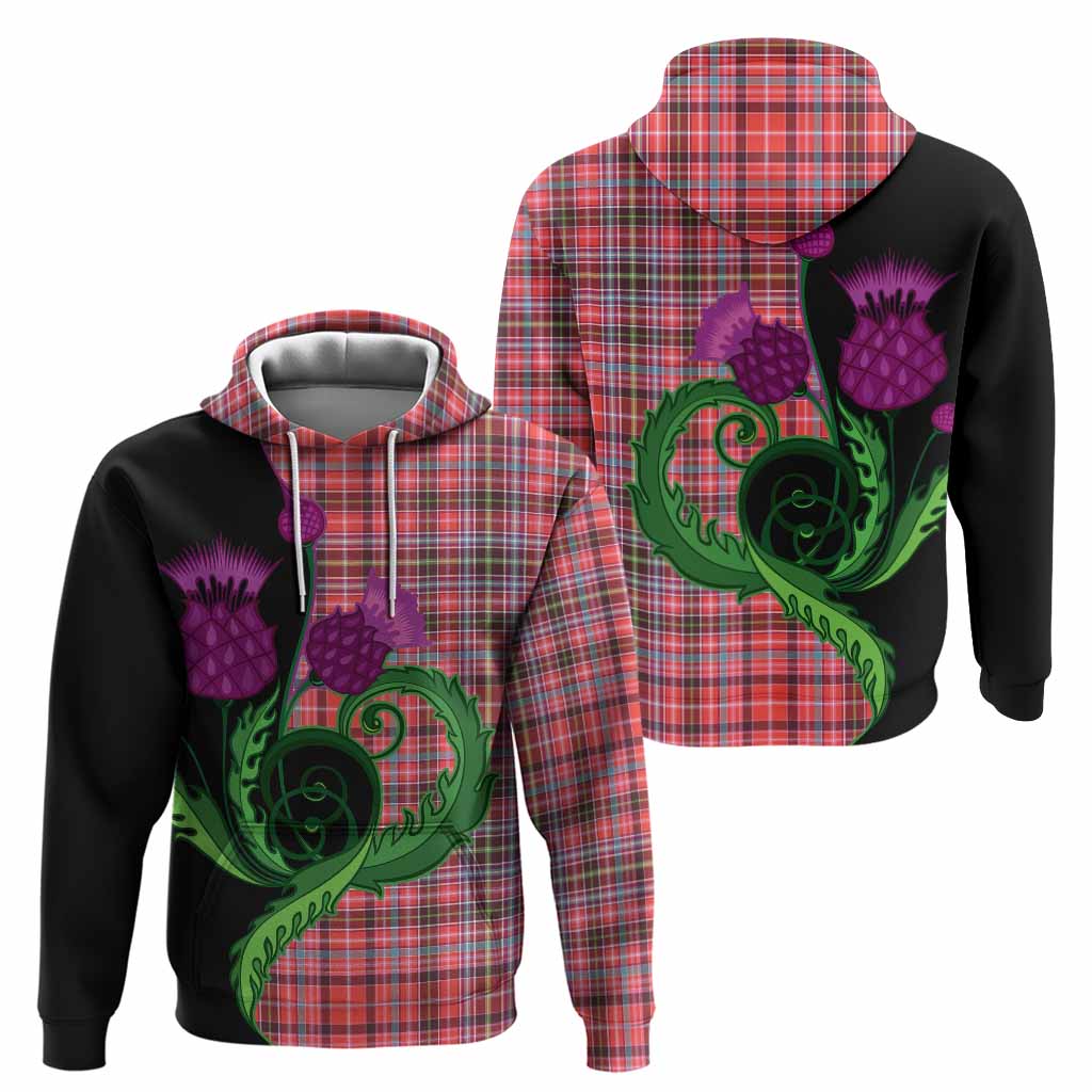Straiton Tartan Hoodie Traditional Scottish Thistle