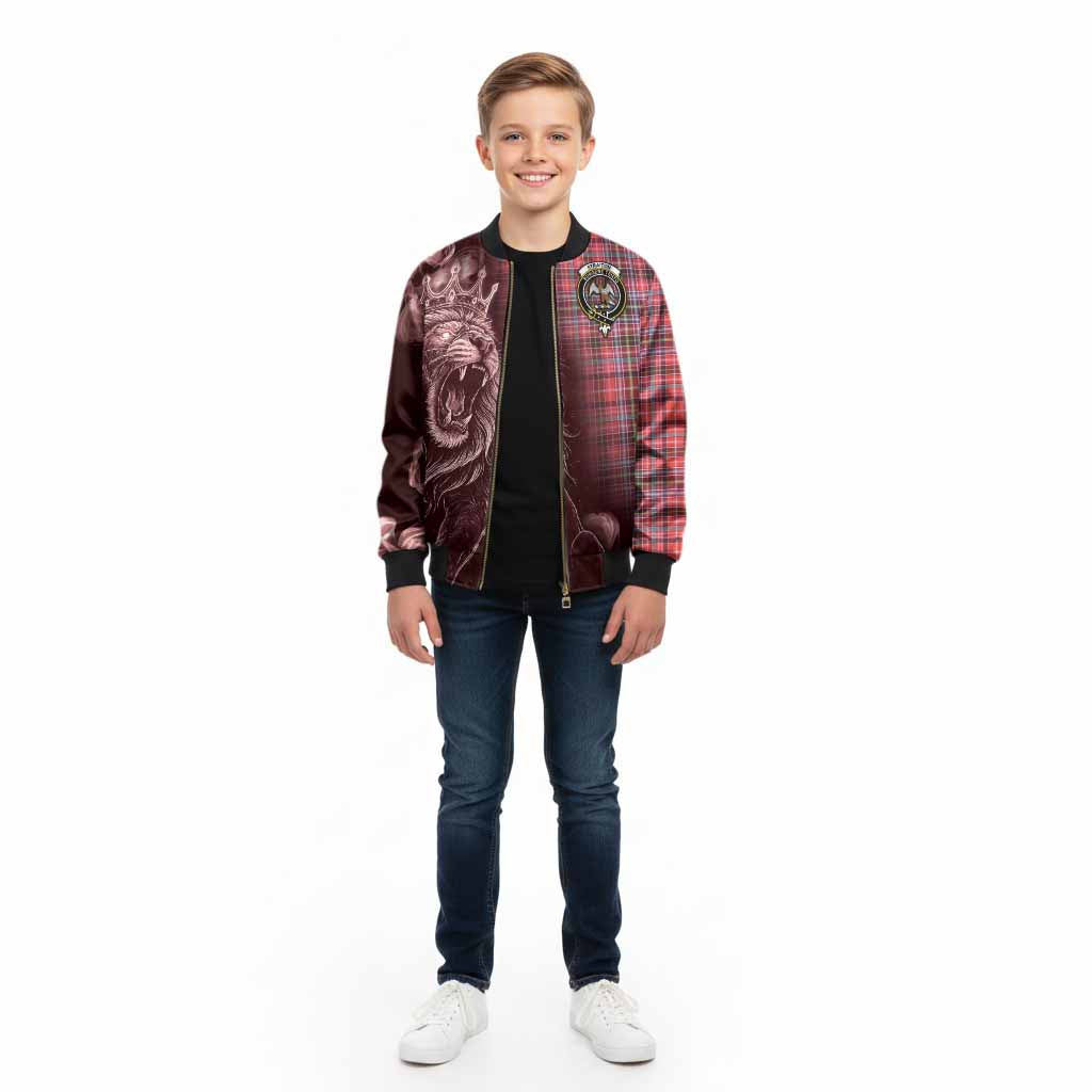 Straiton Tartan Kid Bomber Jacket Roaring Lion Heritage