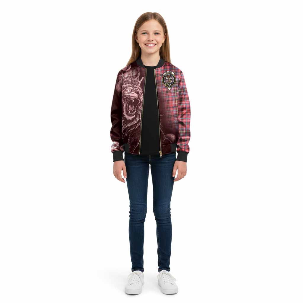 Straiton Tartan Kid Bomber Jacket Roaring Lion Heritage