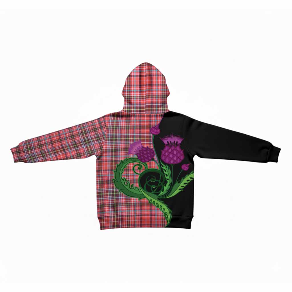 Straiton Tartan Kid Hoodie Traditional Scottish Thistle