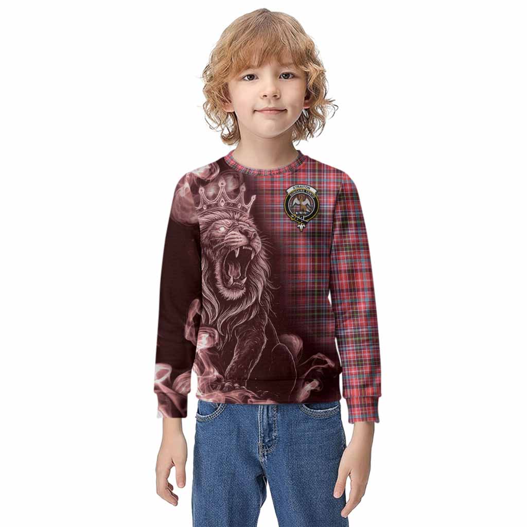 Straiton Tartan Kid Knitted Sweatshirt Roaring Lion Heritage