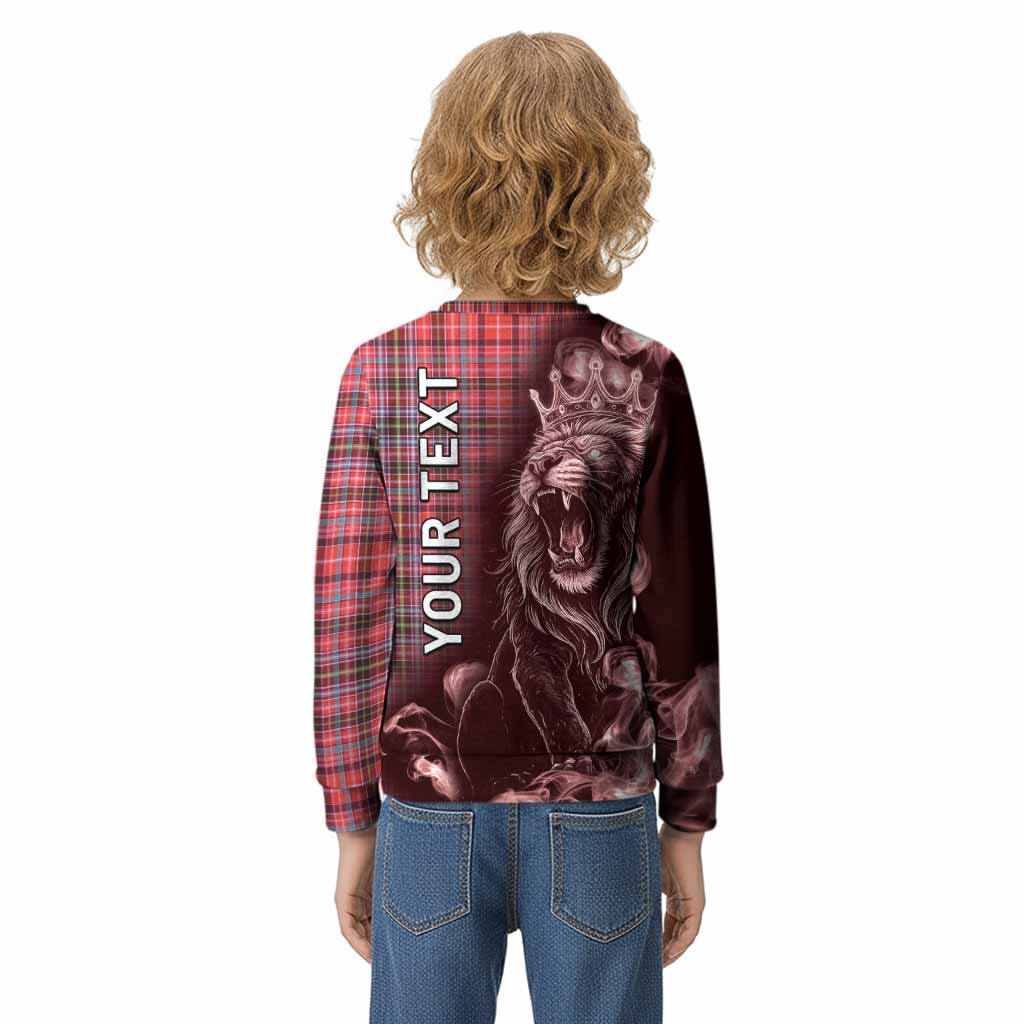 Straiton Tartan Kid Knitted Sweatshirt Roaring Lion Heritage