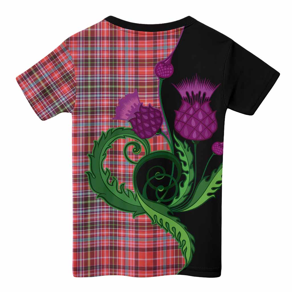 Straiton Tartan Kid T-shirt Traditional Scottish Thistle