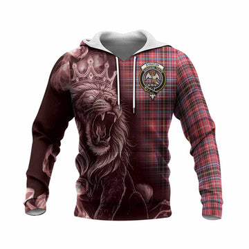 Straiton Tartan Knitted Hoodie Roaring Lion Heritage