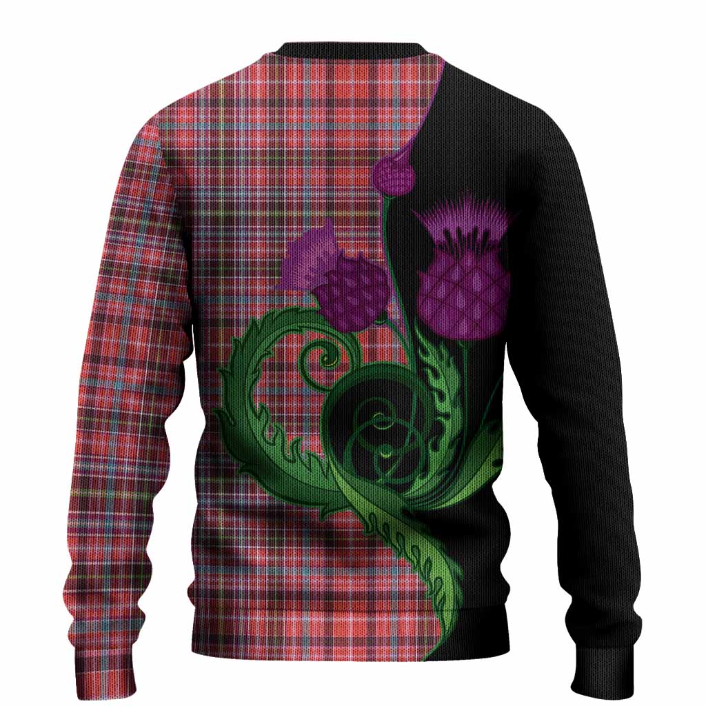 Straiton Tartan Knitted Sweater Traditional Scottish Thistle