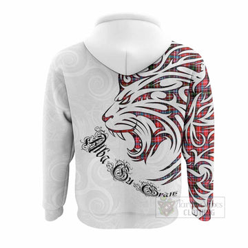 Straiton Tartan Lion Roar Hoodie Alba Gu Brath with Celtic Motifs