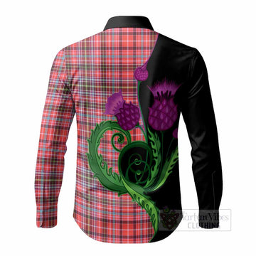 Straiton Tartan Long Sleeve Button Shirts Traditional Scottish Thistle