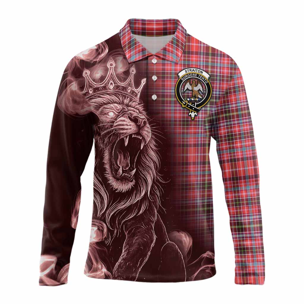 Straiton Tartan Long Sleeve Polo Shirt Roaring Lion Heritage