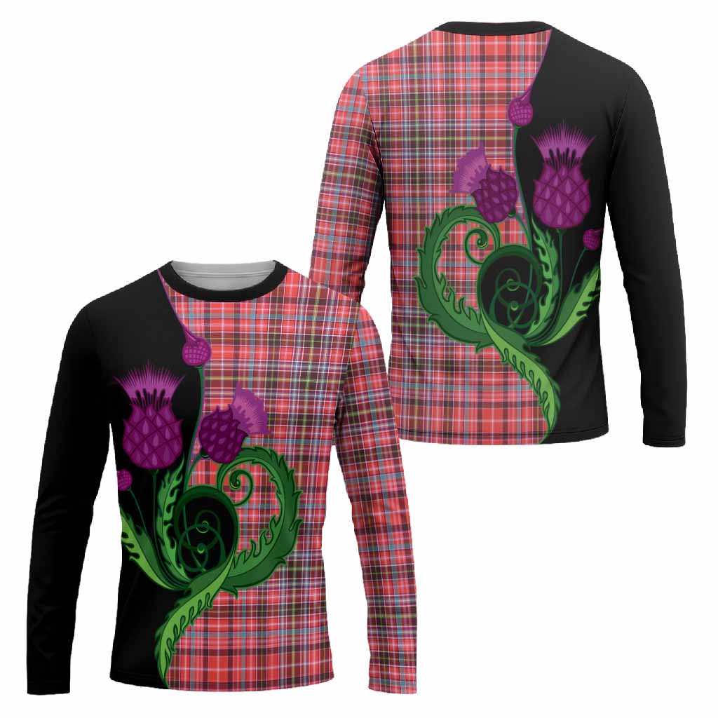 Straiton Tartan Long Sleeve T-Shirt Traditional Scottish Thistle