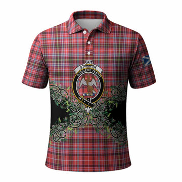 Straiton Tartan Polo Shirt Thistle Scottish Spirit