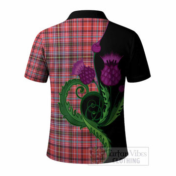 Straiton Tartan Polo Shirt Traditional Scottish Thistle