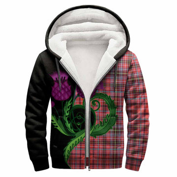 Straiton Tartan Sherpa Hoodie Traditional Scottish Thistle