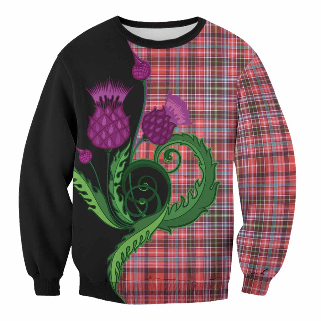 Straiton Tartan Sweatshirt Traditional Scottish Thistle