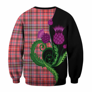 Straiton Tartan Sweatshirt Traditional Scottish Thistle