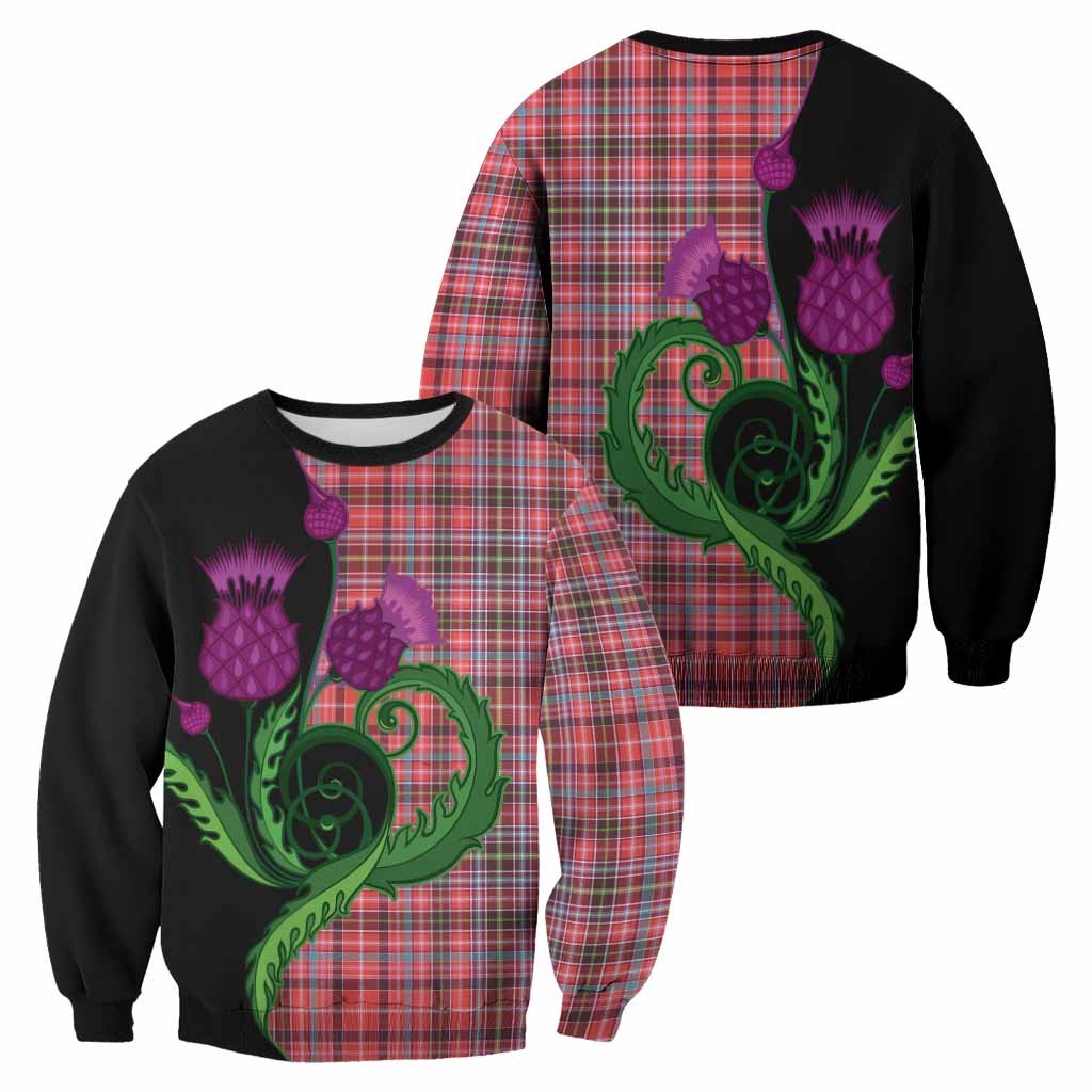 Straiton Tartan Sweatshirt Traditional Scottish Thistle