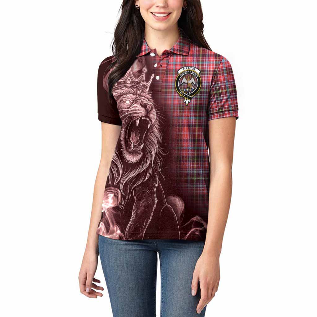 Straiton Tartan Women Polo Shirt Roaring Lion Heritage