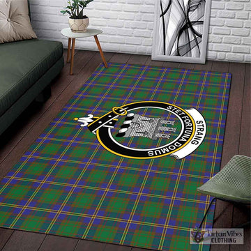 Strang of Balkaskie Tartan Area Rug with Family Crest
