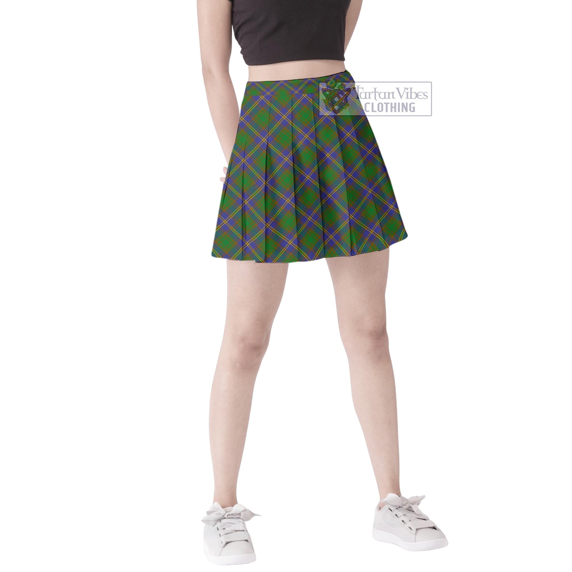 Tartan Vibes Clothing Strang of Balkaskie Tartan Women's Plated Mini Skirt