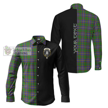 Strang of Balkaskie Tartan Long Sleeve Button Shirt with Family Crest and Half Of Me Style Men's Shirt S - Tartanvibesclothing Shop