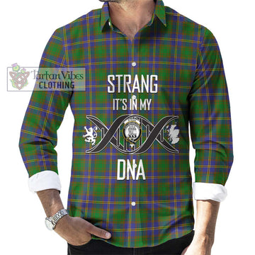 Strang of Balkaskie Tartan Long Sleeve Button Shirt with Family Crest DNA In Me Style Men's Shirt S - Tartanvibesclothing Shop