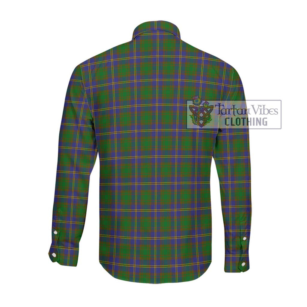 Strang of Balkaskie Tartan Long Sleeve Button Shirt with Family Crest DNA In Me Style - Tartanvibesclothing Shop