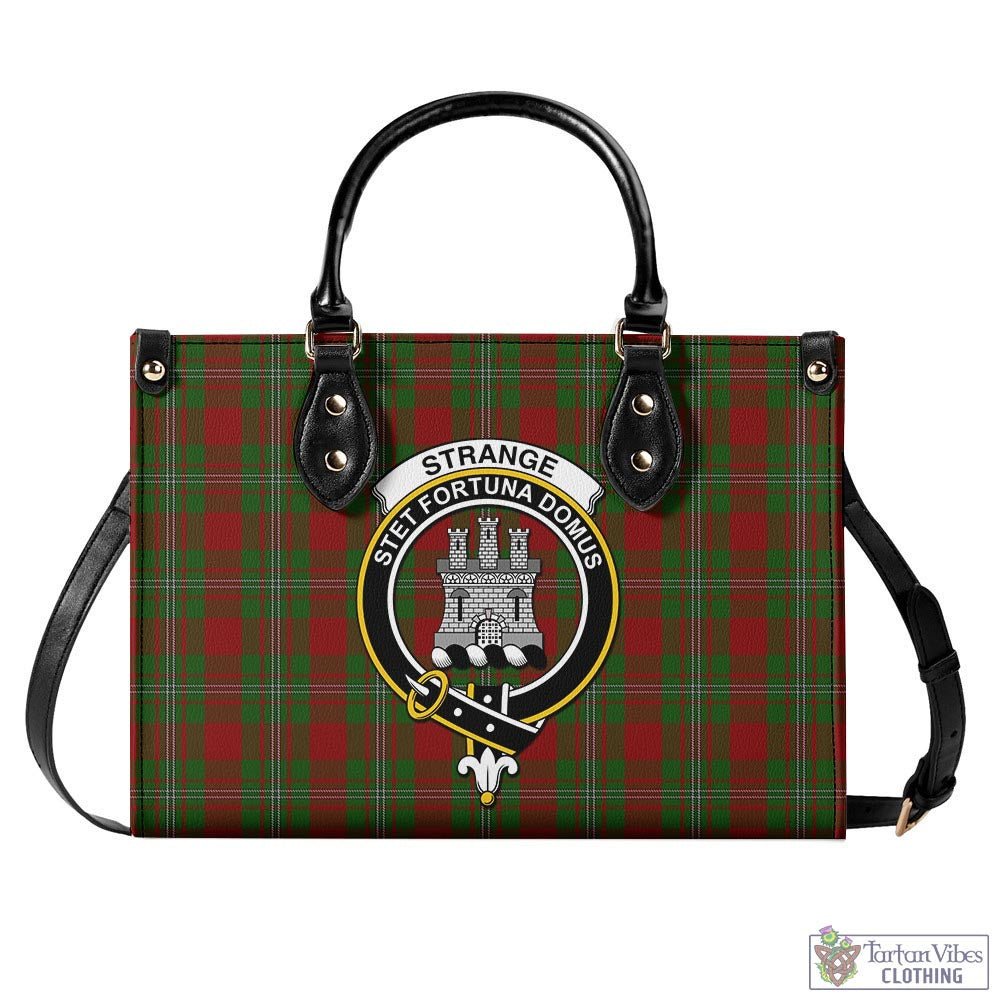 Tartan Vibes Clothing Strange Tartan Luxury Leather Handbags with Family Crest