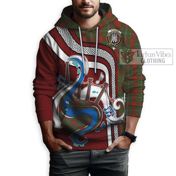 Strange (Strang) Tartan Hoodie with Epic Bagpipe Style