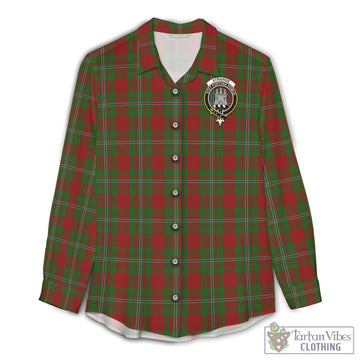 Tartan Vibes Clothing Strange Tartan Womens Casual Shirt with Family Crest