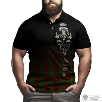 Strange Tartan Polo Shirt Featuring Alba Gu Brath Family Crest Celtic Inspired